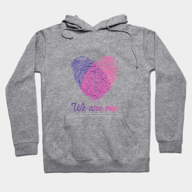 Valentine love gift: we are one heart Hoodie by My_Gig